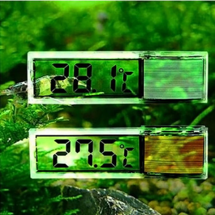 Multi-Functional LCD 3D Digital Electronic Temperature Measurement Fish Tank Aquarium Thermometer(Gold) - Thermometer by buy2fix | Online Shopping UK | buy2fix