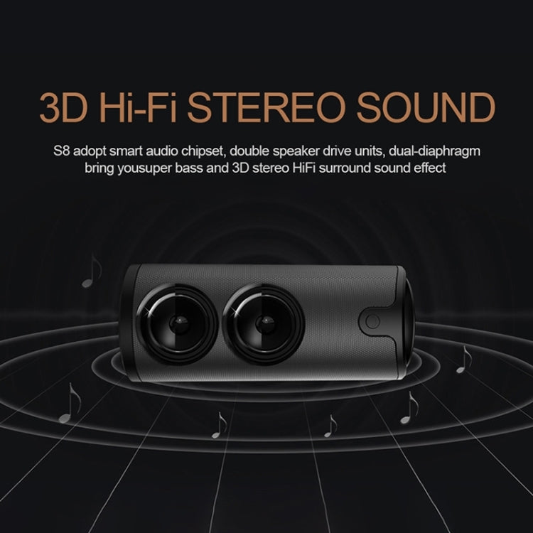 ZEALOT S8 3D Stereo Bluetooth Speaker Wireless Subwoofer Column Portable Touch Control AUX TF Card Playback Handsfree with Mic - Desktop Speaker by ZEALOT | Online Shopping UK | buy2fix