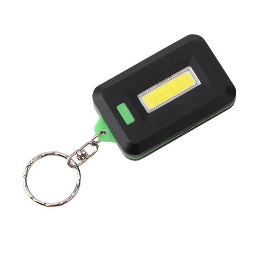 2 PCS 3W Mini COB LED Flashlight Keychain Emergency Camping Backpack Light with 3 Modes(Green) by buy2fix