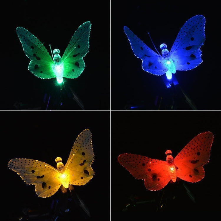 Solar Powered Butterfly Fiber Optic Fairy String Waterproof Christmas Outdoor Garden Holiday Lights, Size:5m 20LEDs - Solar Lights by buy2fix | Online Shopping UK | buy2fix