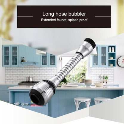 360 Degree Rotate Kitchen Accessories Long Water Bubbler Filter Water Saving Aerator Nozzle Tap - Faucets & Accessories by buy2fix | Online Shopping UK | buy2fix