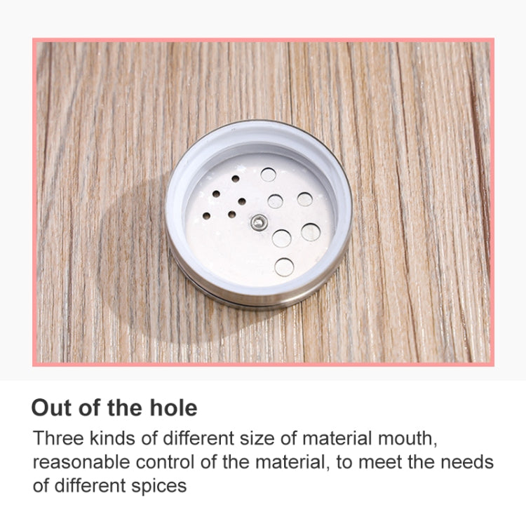 Stainless Steel Lid Glass Seasoning Jar Kitchen Supplies (Transparent) by buy2fix