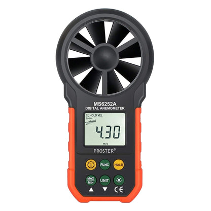 PEAKMETER High-precision Digital Display Wind Speed Air Volume Measuring Instrument MS6252A Wind Speed, Air Volume - Tachometers & Anemometer by buy2fix | Online Shopping UK | buy2fix