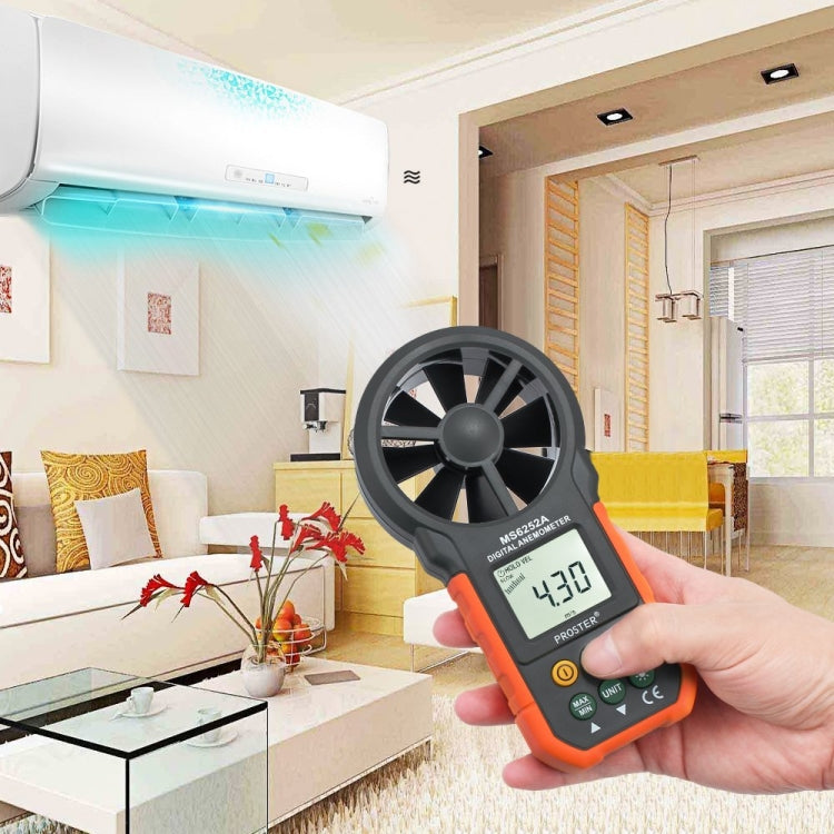 PEAKMETER High-precision Digital Display Wind Speed Air Volume Measuring Instrument MS6252A Wind Speed, Air Volume - Tachometers & Anemometer by buy2fix | Online Shopping UK | buy2fix