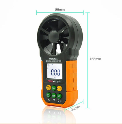 PEAKMETER High-precision Digital Display Wind Speed Air Volume Measuring Instrument MS6252A Wind Speed, Air Volume - Tachometers & Anemometer by buy2fix | Online Shopping UK | buy2fix