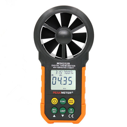 PEAKMETER High-precision Digital Display Wind Speed Air Volume Measuring Instrument MS6252B Temperature, Humidity, USB - Tachometers & Anemometer by buy2fix | Online Shopping UK | buy2fix