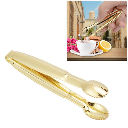 Stainless Steel Coffee Sugar Clip Kitchen Bar Clip(Gold) - Food Clips & Clips by buy2fix | Online Shopping UK | buy2fix