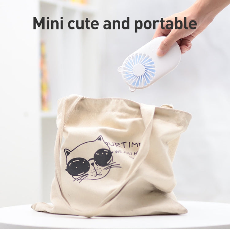 Portable Cute Pocket Mini USB Handheld Fan Phone Holder (White) - Electric Fans by buy2fix | Online Shopping UK | buy2fix