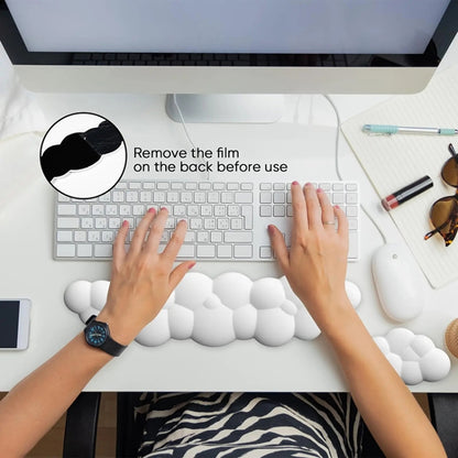 Cloud Wrist Rest Memory Foam Keyboard Pad Office Desktop Wrist Brace (White) - Mouse Pads by buy2fix | Online Shopping UK | buy2fix