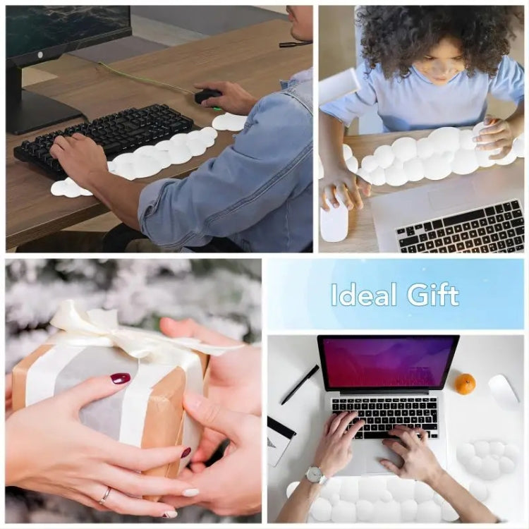 Cloud Wrist Rest Memory Foam Keyboard Pad Office Desktop Wrist Brace (White) - Mouse Pads by buy2fix | Online Shopping UK | buy2fix