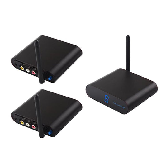 Measy AV220-2 2.4GHz Wireless Audio / Video Transmitter + 2 Receiver, Transmission Distance: 200m (Black) - Set Top Box & Accessories by Measy | Online Shopping UK | buy2fix