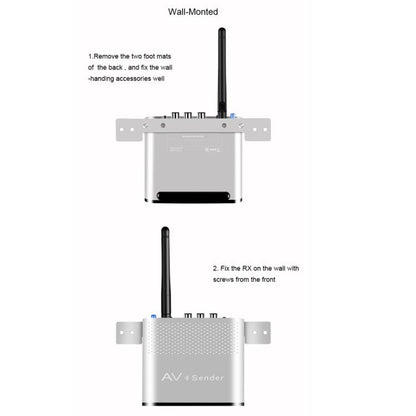 Measy AV220-2 2.4GHz Wireless Audio / Video Transmitter + 2 Receiver, Transmission Distance: 200m (Black) - Set Top Box & Accessories by Measy | Online Shopping UK | buy2fix