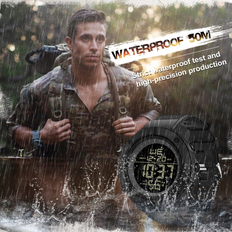 TANK North Edge Men Fashion Professional Military Army Outdoor Sport Waterproof Running Swimming Smart Digital Watch(Black) - Sport Watches by NORTH EDGE | Online Shopping UK | buy2fix