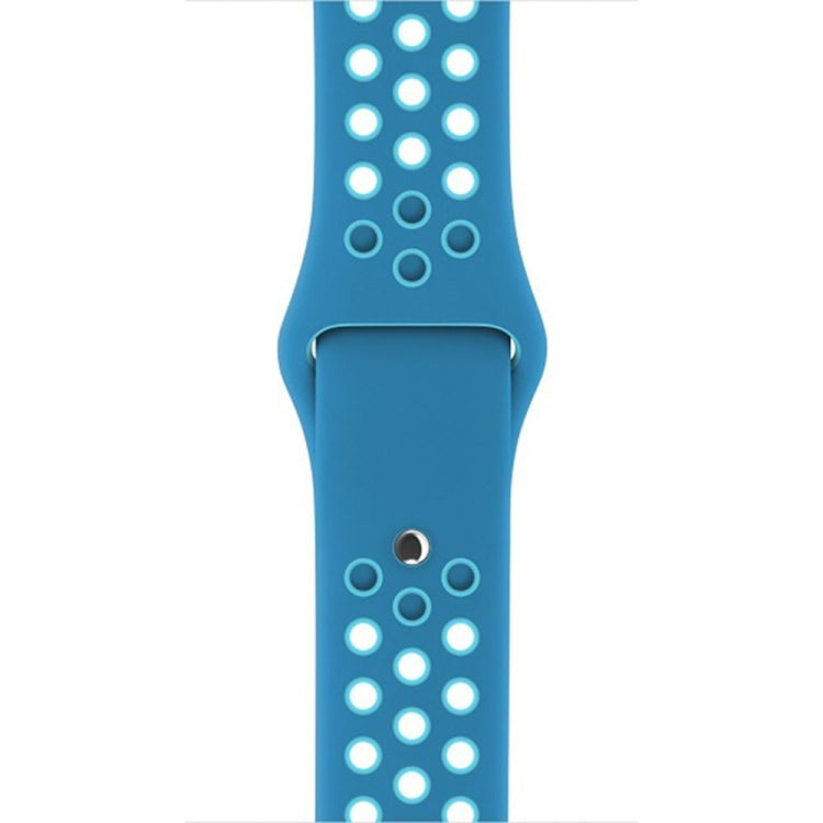 For Apple Watch Series 7 41mm / 6 & SE & 5 & 4 40mm / 3 & 2 & 1 38mm Fashionable Classical Silicone Sport Watch Band(Blue) by buy2fix