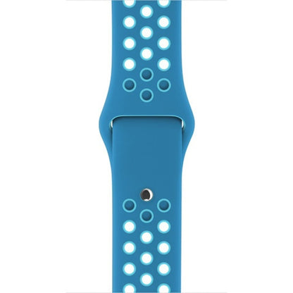 For Apple Watch Series 7 41mm / 6 & SE & 5 & 4 40mm / 3 & 2 & 1 38mm Fashionable Classical Silicone Sport Watch Band(Blue) by buy2fix