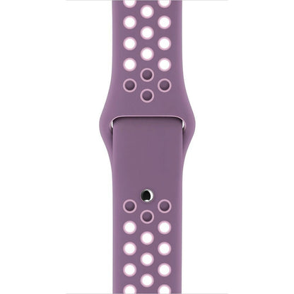For Apple Watch Series 7 41mm / 6 & SE & 5 & 4 40mm / 3 & 2 & 1 38mm Fashionable Classical Silicone Sport Watch Band(Purple Powder) by buy2fix