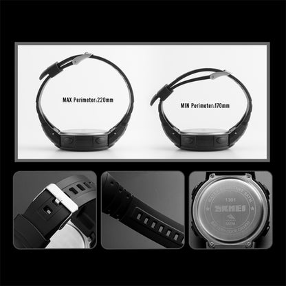 SKMEI 1301 Multifunction 50m Waterproof Sports Bluetooth Smart Watch, Compatible with Android & iOS System(Black) - Sport Watches by SKMEI | Online Shopping UK | buy2fix