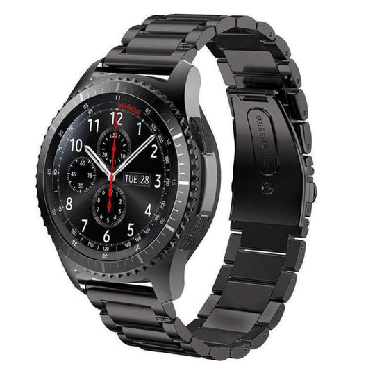 Stainless Steel Wrist Watch Band for Samsung Gear S3 22mm(Black)