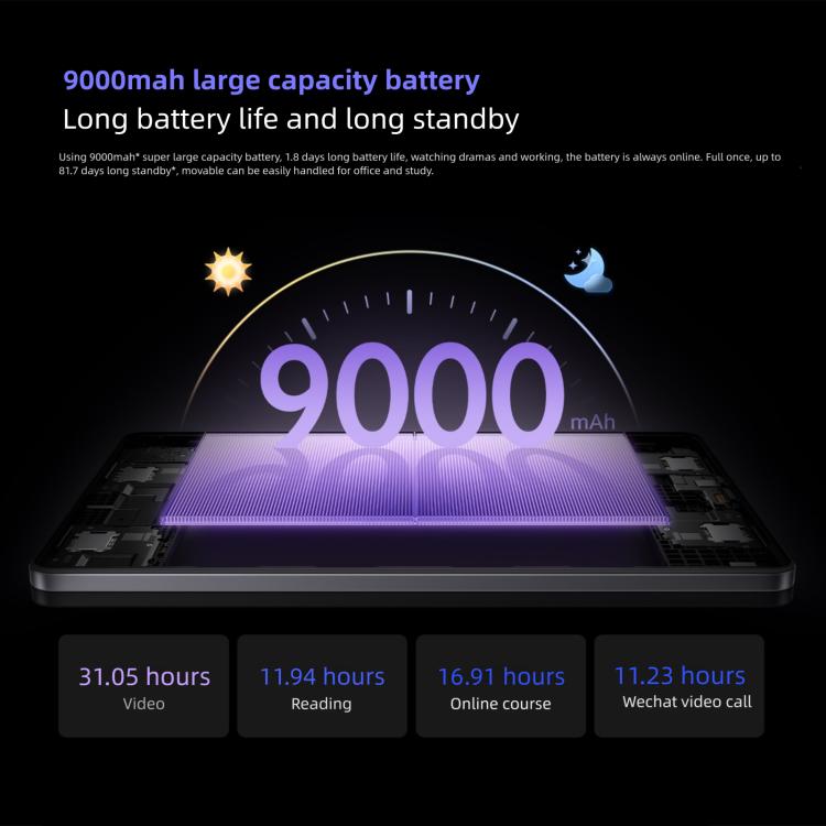 REDMI Pad 2 11 inch Tablet PC, 6GB+128GB, HyperOS 2, MediaTek G100-Ultra Octa Core CPU (Cyan) - Other by Xiaomi | Online Shopping UK | buy2fix