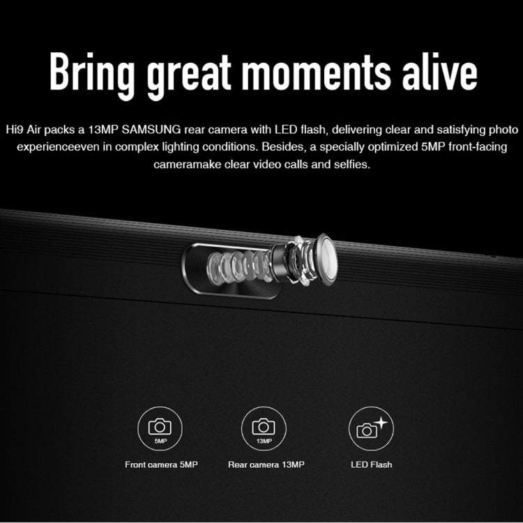 CHUWI Hi9 Air Phone Call Tablet PC, 10.1 inch, 4GB+64GB, Android 8.0, MTK (Helio X27) Deca Core up to 2.1GHz, Support OTG, FM, Bluetooth, Dual Band WiFi, Network: 4G(Black) - CHUWI by CHUWI | Online Shopping UK | buy2fix