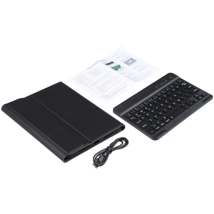 A06 Detachable Lambskin Texture Ultra-thin TPU Bluetooth Keyboard Leather Tablet Case with Stand For iPad mini 6 / mini 7 (Black) by buy2fix