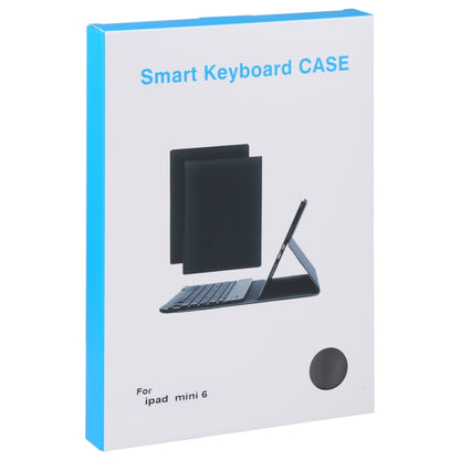 A06 Detachable Lambskin Texture Ultra-thin TPU Bluetooth Keyboard Leather Tablet Case with Stand For iPad mini 6 / mini 7 (Black) by buy2fix