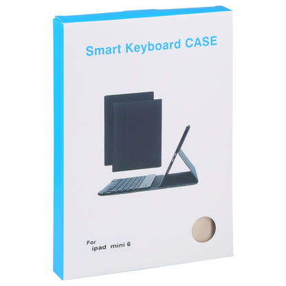 A06 Detachable Lambskin Texture Ultra-thin TPU Bluetooth Keyboard Leather Tablet Case with Stand For iPad mini 6 / mini 7 (Gold) by buy2fix