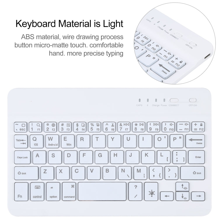 A06 Detachable Lambskin Texture Ultra-thin TPU Bluetooth Keyboard Leather Tablet Case with Stand For iPad mini 6 / mini 7 (Gold) by buy2fix