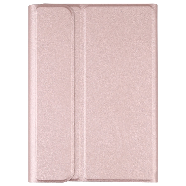 A06 Detachable Lambskin Texture Ultra-thin TPU Bluetooth Keyboard Leather Tablet Case with Stand For iPad mini 6 / mini 7 (Rose Gold) by buy2fix
