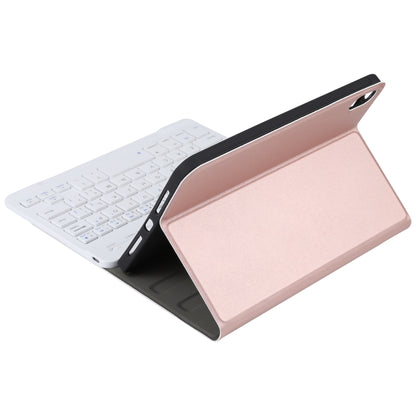 A06 Detachable Lambskin Texture Ultra-thin TPU Bluetooth Keyboard Leather Tablet Case with Stand For iPad mini 6 / mini 7 (Rose Gold) by buy2fix