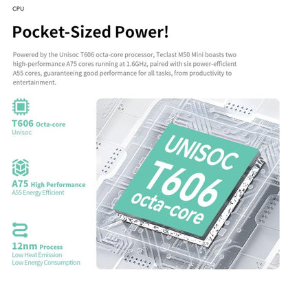 Teclast M50 Mini WiFi Tablet PC, 4GB+128GB, 8.7 inch Android 15 Unisoc T606 Octa Core - TECLAST by TECLAST | Online Shopping UK | buy2fix