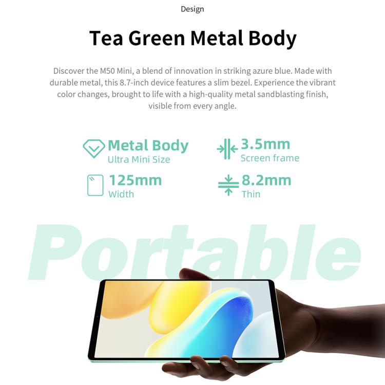 Teclast M50 Mini WiFi Tablet PC, 4GB+128GB, 8.7 inch Android 15 Unisoc T606 Octa Core - TECLAST by TECLAST | Online Shopping UK | buy2fix