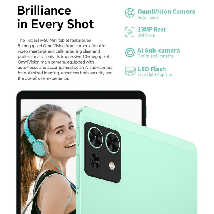 Teclast M50 Mini WiFi Tablet PC, 4GB+128GB, 8.7 inch Android 15 Unisoc T606 Octa Core - TECLAST by TECLAST | Online Shopping UK | buy2fix