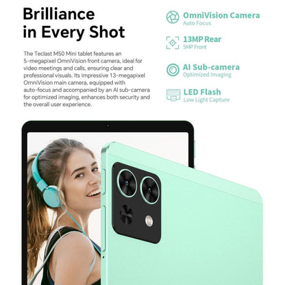 Teclast M50 Mini WiFi Tablet PC, 4GB+128GB, 8.7 inch Android 15 Unisoc T606 Octa Core - TECLAST by TECLAST | Online Shopping UK | buy2fix