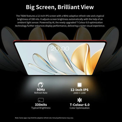 Teclast T60AI WiFi Tablet PC, 6GB+128GB, 12 inch Android 15 Allwinner A733 Octa Core with NPU - TECLAST by TECLAST | Online Shopping UK | buy2fix