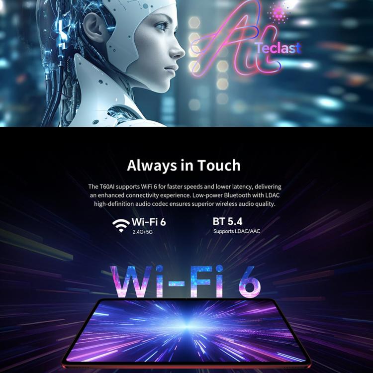 Teclast T60AI WiFi Tablet PC, 6GB+128GB, 12 inch Android 15 Allwinner A733 Octa Core with NPU - TECLAST by TECLAST | Online Shopping UK | buy2fix