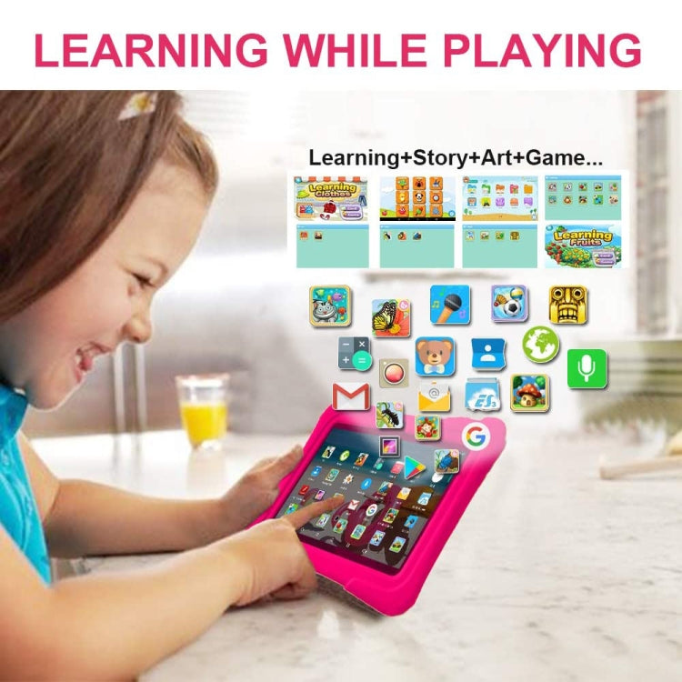 Pritom K7 Kids Education Tablet PC, 7.0 inch, 1GB+32GB, Android 10 Allwinner A50 Quad Core CPU, Support 2.4G WiFi / Bluetooth / Dual Camera, Global Version with Google Play(Purple) -  by PRITOM | Online Shopping UK | buy2fix