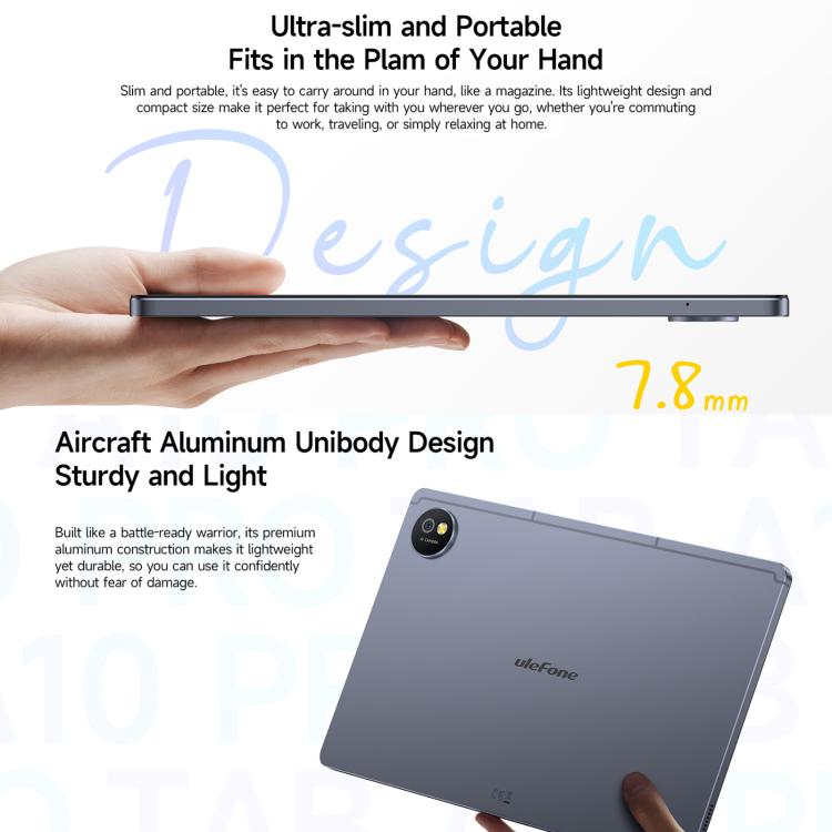 Ulefone Tab A10 Pro Tablet PC, 6GB+128GB, 11 inch Android 14 MediaTek MT8786 Octa Core 4G Network, EU Plug (Space Grey) - Other by Ulefone | Online Shopping UK | buy2fix