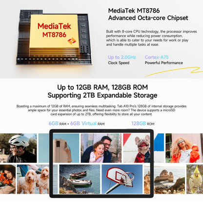 Ulefone Tab A10 Pro Tablet PC, 6GB+128GB, 11 inch Android 14 MediaTek MT8786 Octa Core 4G Network, EU Plug (Space Grey) - Other by Ulefone | Online Shopping UK | buy2fix