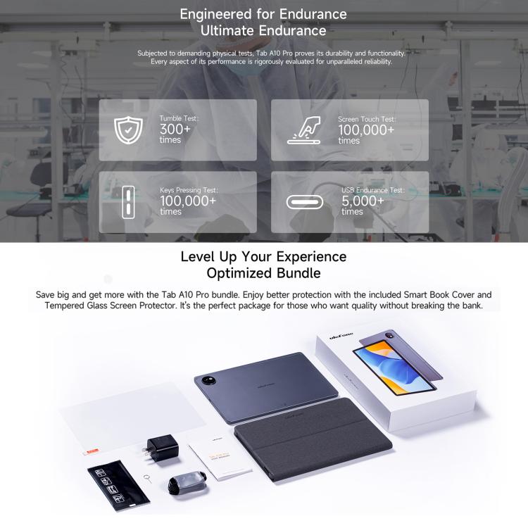 Ulefone Tab A10 Pro Tablet PC, 6GB+128GB, 11 inch Android 14 MediaTek MT8786 Octa Core 4G Network, EU Plug (Space Grey) - Other by Ulefone | Online Shopping UK | buy2fix