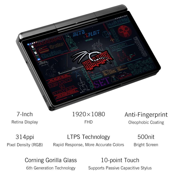 GPD MicroPC 2 Handheld Gaming PC, 16GB+512GB, 7 inch Windows 11 Pro Intel Core i3-N300, AU Plug - Pocket Console by GPD | Online Shopping UK | buy2fix