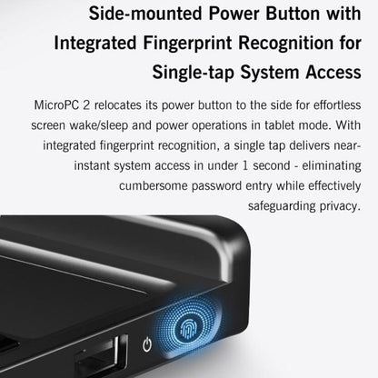 GPD MicroPC 2 Handheld Gaming PC, 16GB+512GB, 7 inch Windows 11 Pro Intel Core i3-N300, AU Plug - Pocket Console by GPD | Online Shopping UK | buy2fix