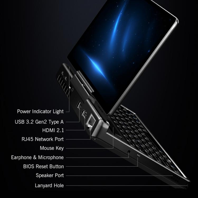 GPD MicroPC 2 Handheld Gaming PC, 16GB+512GB, 7 inch Windows 11 Pro Intel Core i3-N300, EU Plug - Pocket Console by GPD | Online Shopping UK | buy2fix