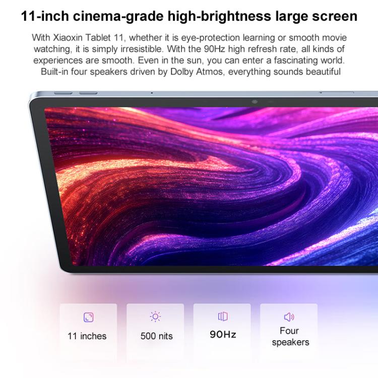 Lenovo Xiaoxin Pad 11 inch WiFi Tablet, 6GB+128GB, Android 15, MediaTek Dimensity 6300 Octa Core,US Plug (Cyan) - Lenovo by Lenovo | Online Shopping UK | buy2fix
