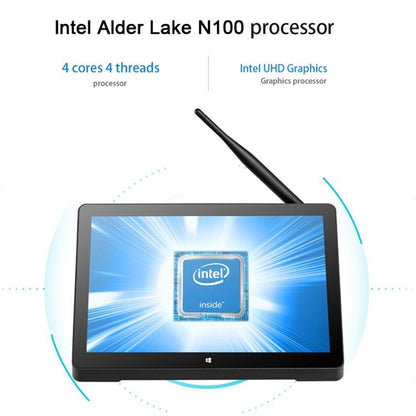 PiPo H10PRO All-in-One Mini PC, 10.1 inch, 8GB+128GB+128GB, Windows 11 Intel Alder Lake N100 Quad Core, US Plug (Black) by PiPo