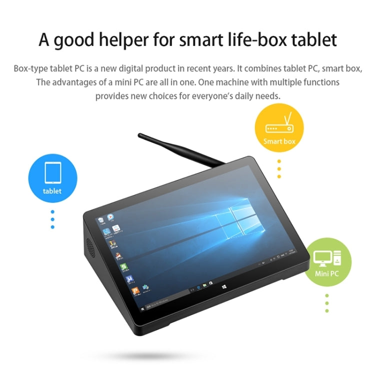 PiPo H10PRO All-in-One Mini PC, 10.1 inch, 16GB+128GB+256GB, Windows 11 Intel Alder Lake N100 Quad Core, US Plug (Black) - PiPO by PiPo | Online Shopping UK | buy2fix