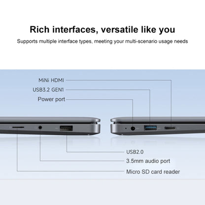 S07 14 inch Ultrathin Laptop, 6GB+512GB, Windows 11 Intel Celeron N3350 Dual Core, EU Plug (Silver Grey) - Others by buy2fix | Online Shopping UK | buy2fix