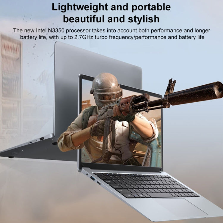 S07 14 inch Ultrathin Laptop, 6GB+1TB, Windows 11 Intel Celeron N3350 Dual Core, EU Plug (Silver Grey) - Others by buy2fix | Online Shopping UK | buy2fix