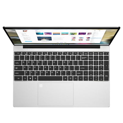 N5095 15.6 inch Laptop, 16GB+512GB, Windows 11 Intel Celeron N5095 Quad Core, Support Fingerprint Unlock, EU Plug (Silver) - Others by buy2fix | Online Shopping UK | buy2fix