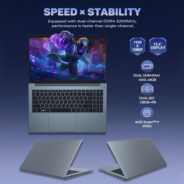 G16 Air 15.6 inch Gaming Laptop, 16GB+512GB, Windows 11 Pro AMD Ryzen 9 4950U Octa Core, US Plug - Others by buy2fix | Online Shopping UK | buy2fix